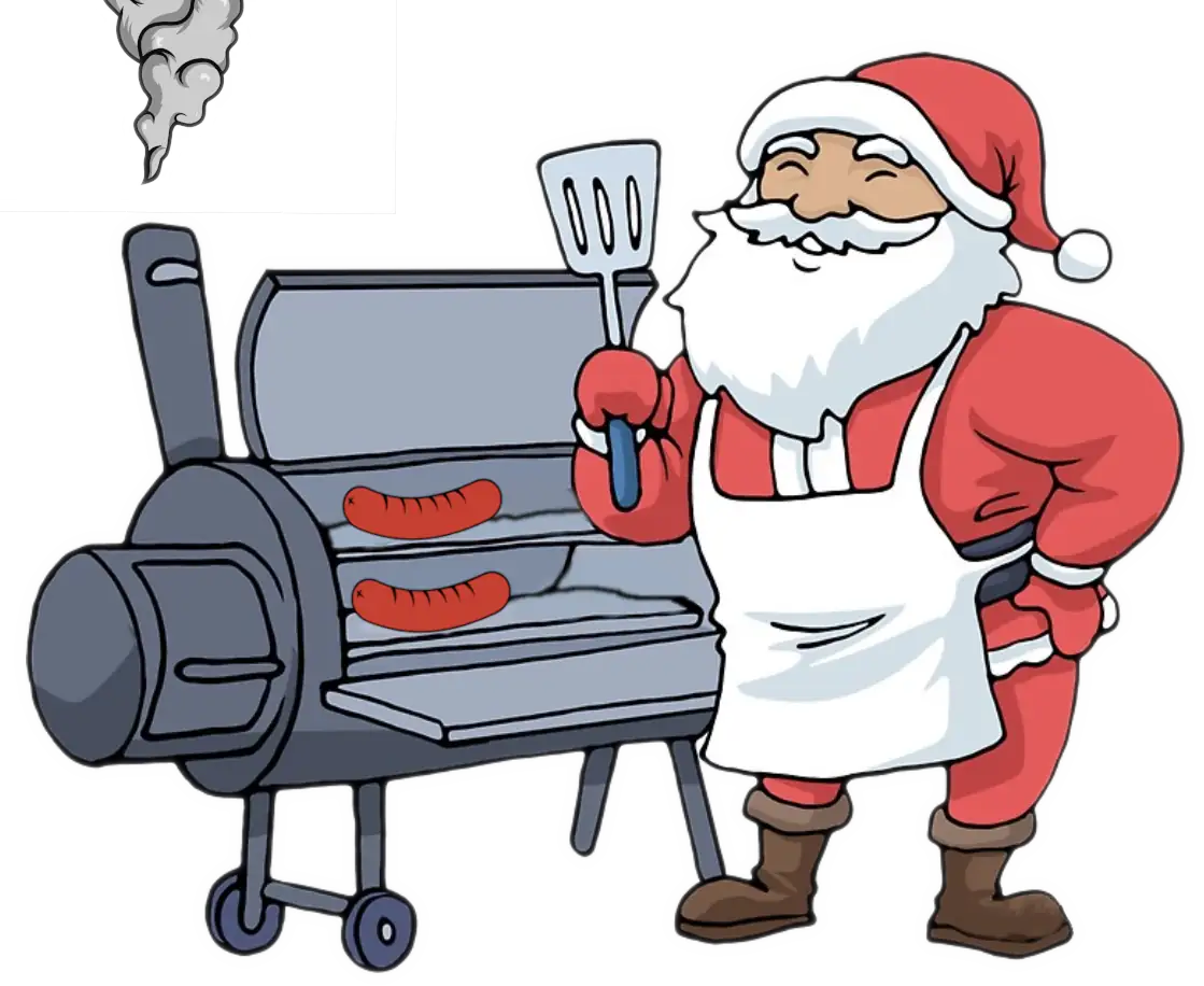 Potluck Santa and Mrs Claus Summer BBQ